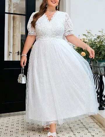 Rochie lunga SHEIN CURVE, alb