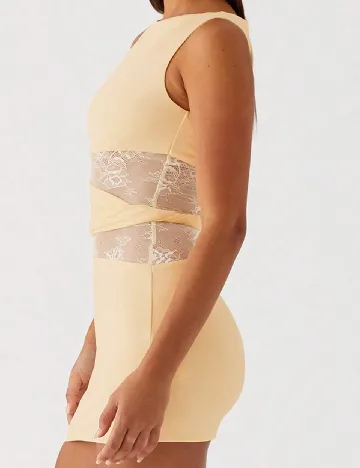 Rochie scurta SHEIN, crem