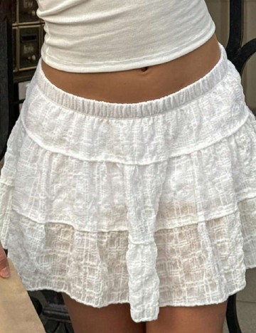 Fusta pantalon SHEIN, alb