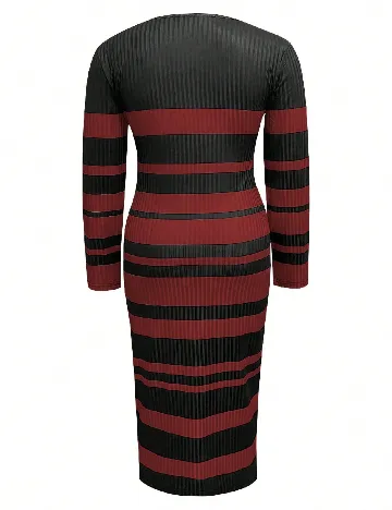 Rochie lunga SHEIN CURVE, negru/rosu