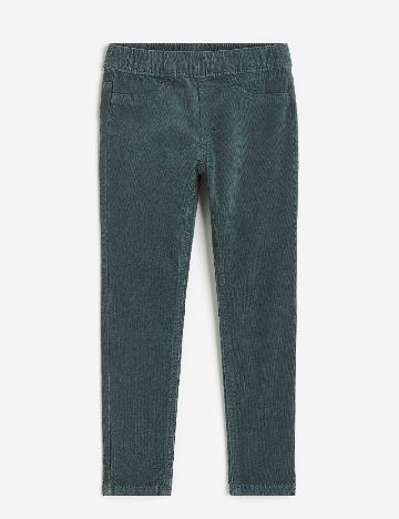 Pantaloni H&M, verde inchis