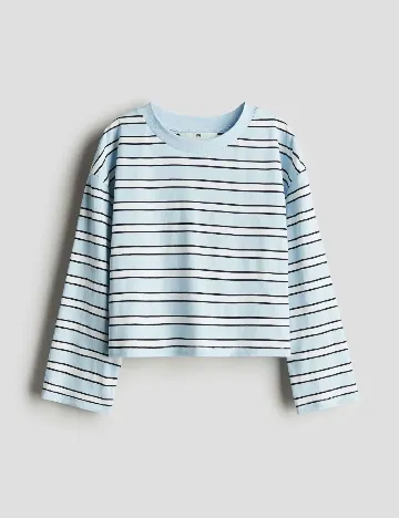 Bluza H&M, bleu/alb