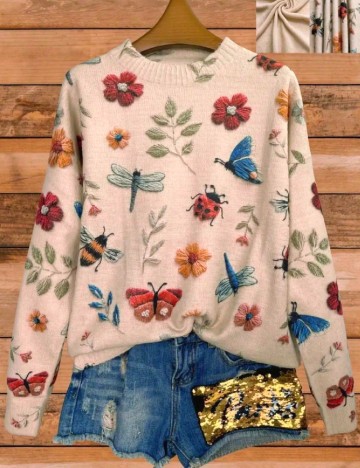 Pulover SHEIN CURVE, piersica