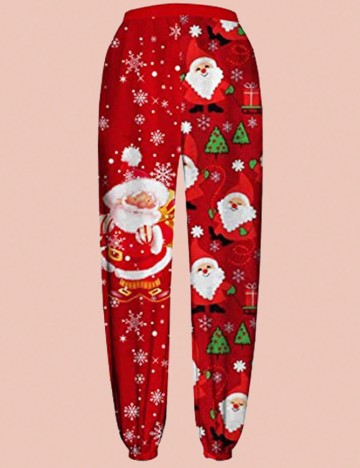 Pantaloni SHEIN, rosu