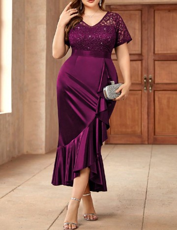 Rochie medie SHEIN CURVE, mov