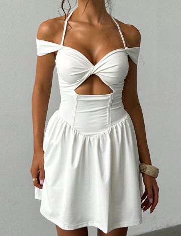 Rochie scurta SHEIN, alb