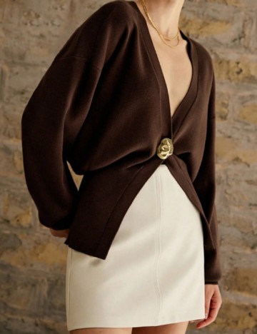Cardigan SHEIN, maro
