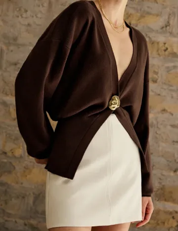 Cardigan SHEIN, maro