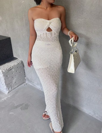 Rochie de plaja SHEIN, alb