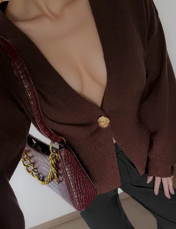Cardigan SHEIN, maro