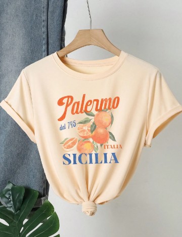 Tricou SHEIN, crem