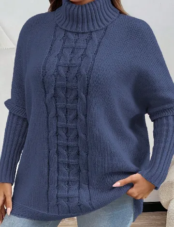 Pulover SHEIN CURVE, bleumarin
