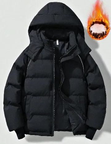 Geaca SHEIN Plus Size Men, negru