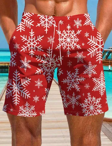 Short de baie SHEIN, rosu