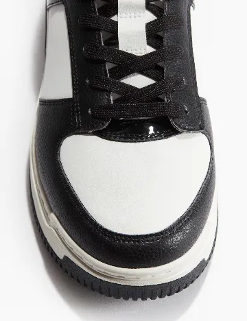 Adidasi H&M, alb/negru