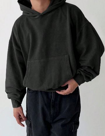 Hanorac Oversize SHEIN, negru