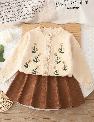 Compleu Shein Kids, crem/maro
