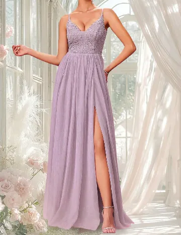 Rochie lunga Moevio, mov