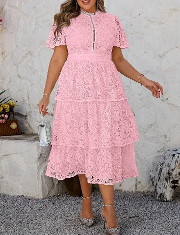 Rochie medie SHEIN CURVE, roz