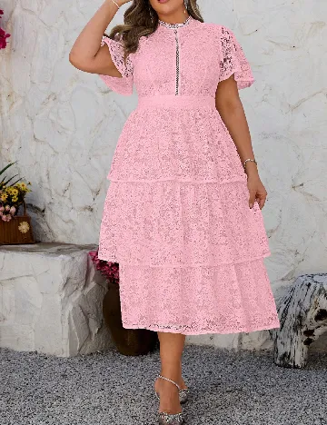 Rochie medie SHEIN CURVE, roz