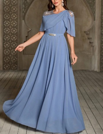 Rochie lunga Toleen, albastru