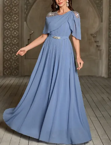 Rochie lunga Toleen, albastru