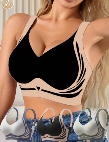 Set sutiene 3 bucati SHEIN, mix culori