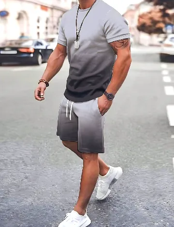 Compleu SHEIN Plus Size Men, gri