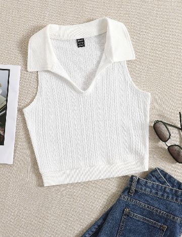 Top SHEIN, alb