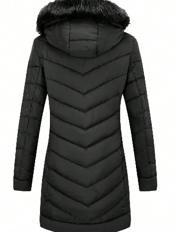 Geaca Giolshon Plus Size, negru