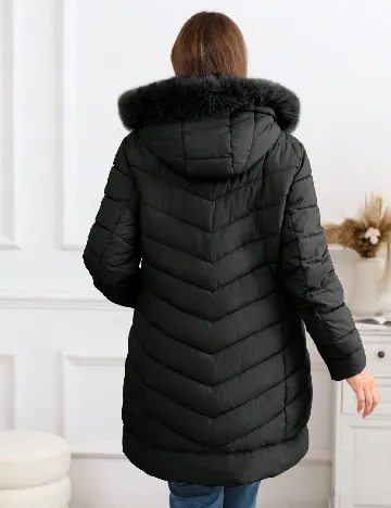 Geaca Giolshon Plus Size, negru