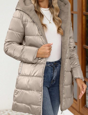 Geaca Revesibila SHEIN, crem