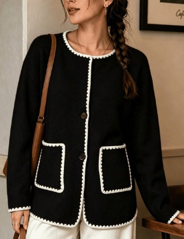 Cardigan SHEIN, negru