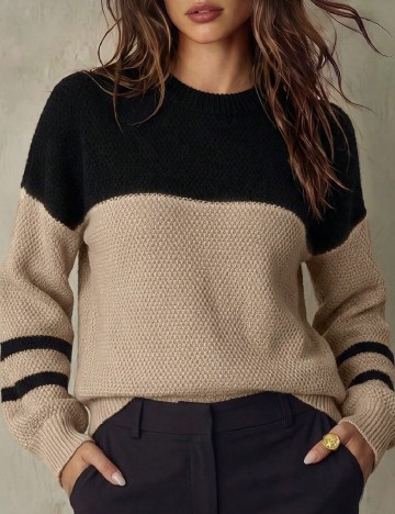 Bluza SHEIN, maro/negru