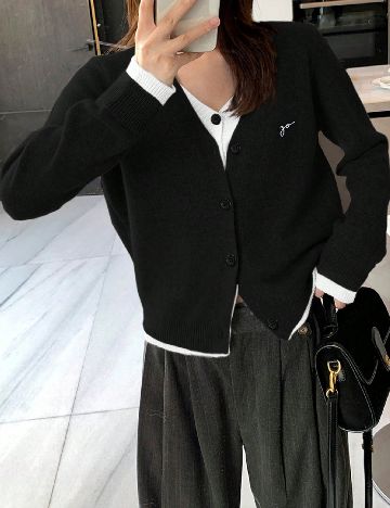 Cardigan SHEIN, negru