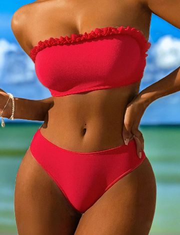 Costum de baie SHEIN, rosu