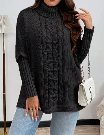 Pulover SHEIN CURVE, negru
