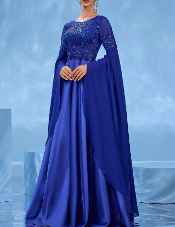 Rochie lunga Della Couture, albastru