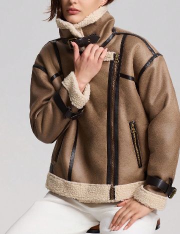 Jacheta Oversize SHEIN, maro