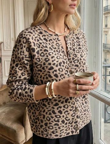 Cardigan SHEIN, animal print
