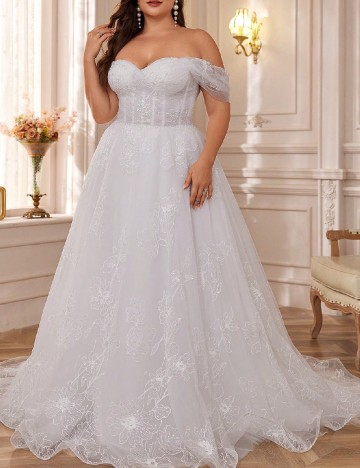 Rochie lunga SHEIN CURVE, alb