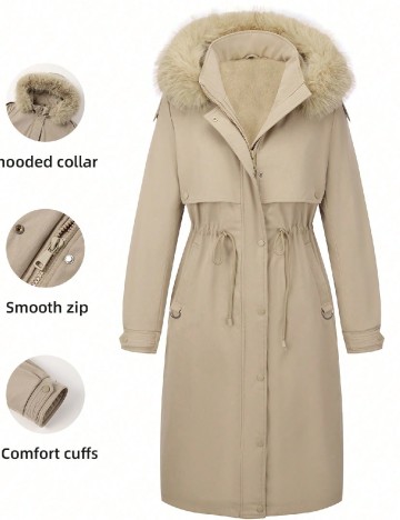 Geaca SHEIN CURVE, crem