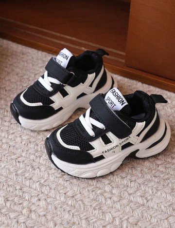 Adidasi Shein Kids, alb/negru