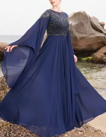Rochie lunga Della Couture, bleumarin