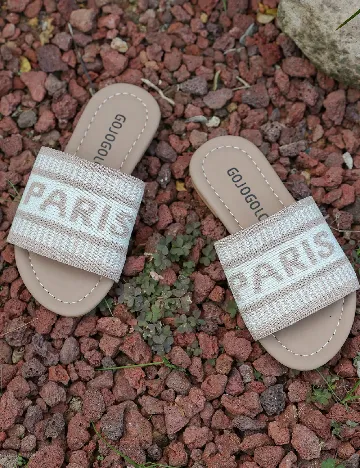 Slapi Shein Kids, ecru/maro