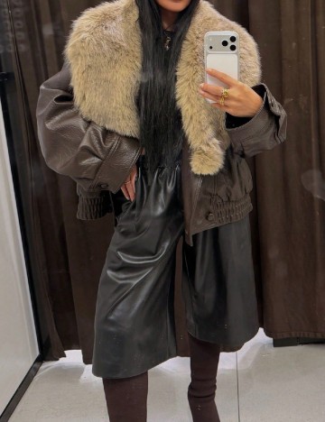 Jacheta Oversize SHEIN, maro