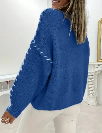 Pulover SHEIN CURVE, albastru
