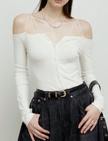 Bluza Roey Wang, alb