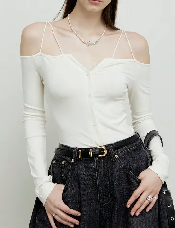 Bluza Roey Wang, alb