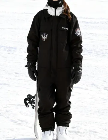 Salopeta de ski SEARIPE, negru